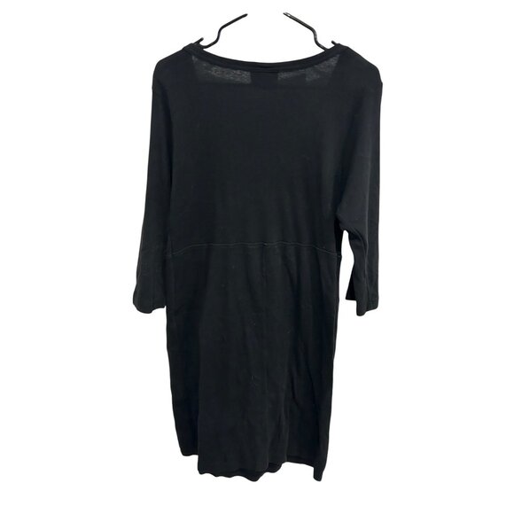 Fresh Produce Scoop Neck 3/4 Sleeve Dress Black Adult Sz Medium Contemporary - Picture 2 of 9